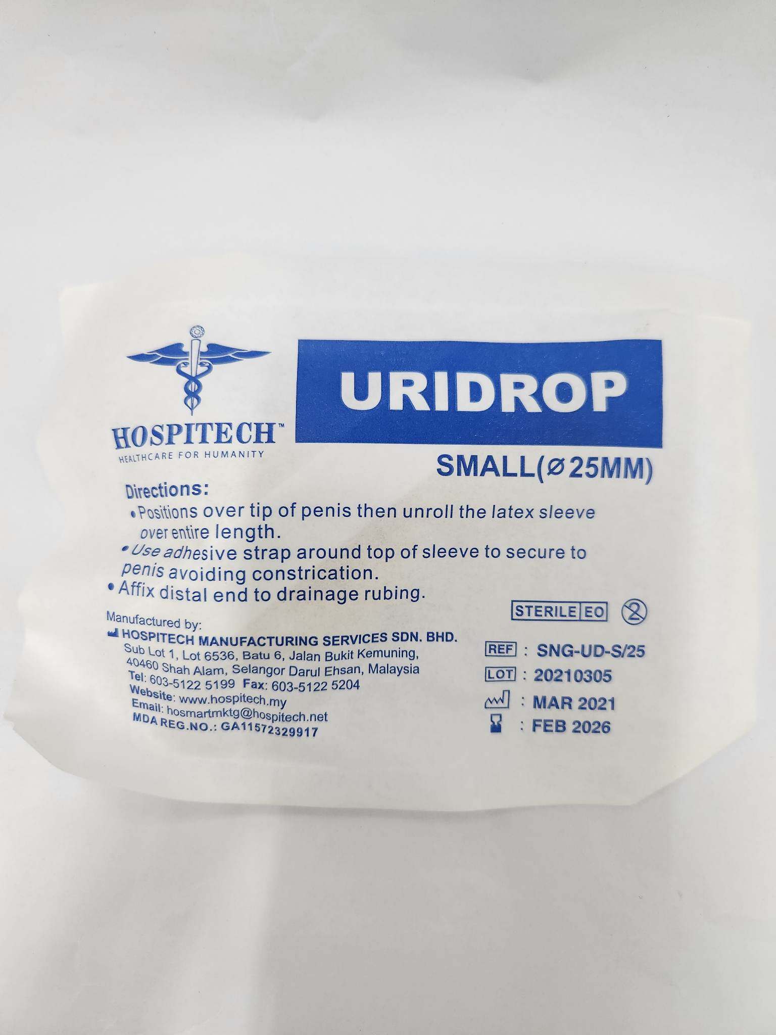 URIDROP Male External Catheter (condom catheter) S25MM Lazada