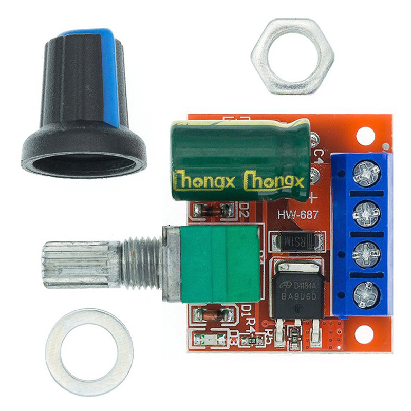 💖Tốt nhất buyle Mini 5A 90W Tốc độ động cơ PWM một chiều điều khiển mô-đun DC-DC 5V-35V điều khiển bộ điều chỉnh hiệu chuẩn đốc chuyển đổi LED dimmer