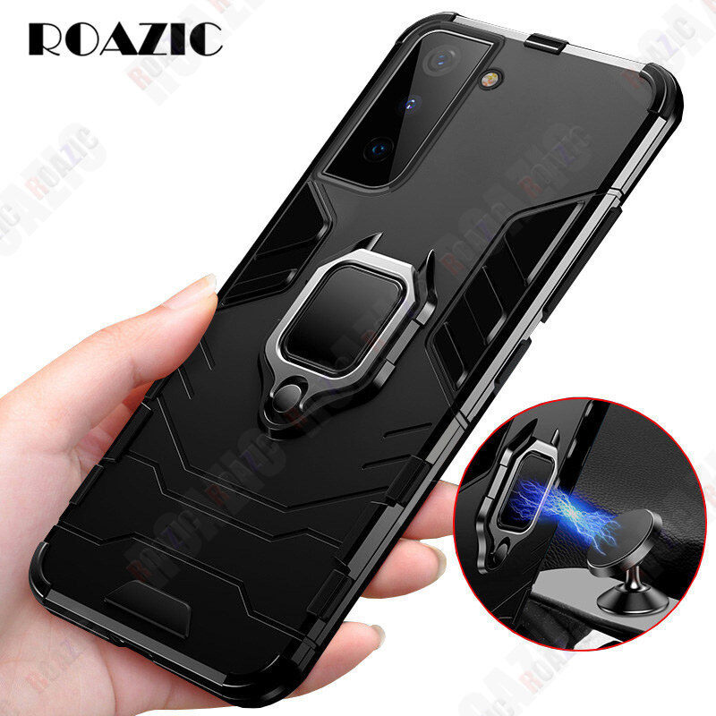 ROAZIC For Samsung Galaxy S22 S22 Plus/S21+ S22 Ultra Case Anti-fall Hard PC Phone Cover 360 Rotating Magnetic Car Holder Casing