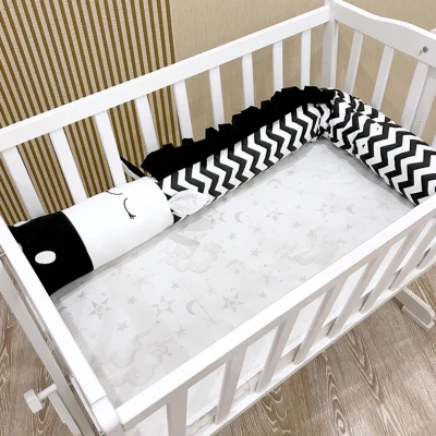 Baby Cartoon Black White Zebra Shape Safety Crib Bed Fence Kids Baby Room Decoration