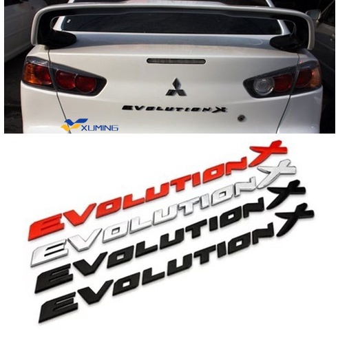 1pc MITSUBISHI Lancer Evolution X 3D Car Chromed Emblem Badge Decal Sticker Logo