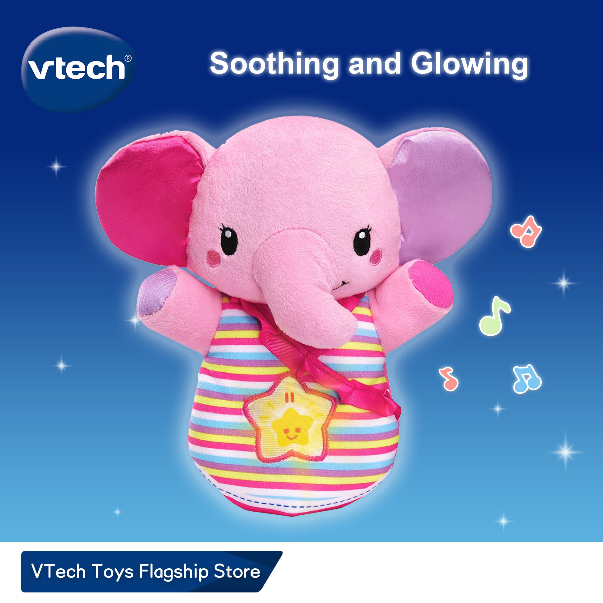 Vtech soothing store snoozing elephant pink