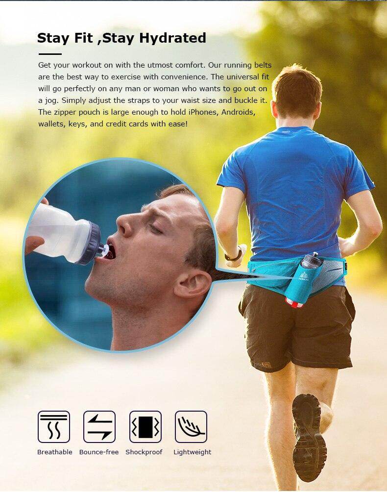 AONIJIE E849 Túi đeo hông Running đựng bình nước 600ml(không bắt buộc)