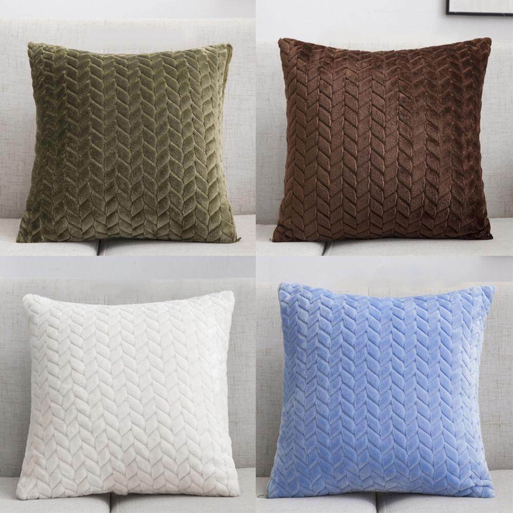 1PC 43*43cm Sofa Pillowcase Plush Square Pillow Case Home Cushion Covers