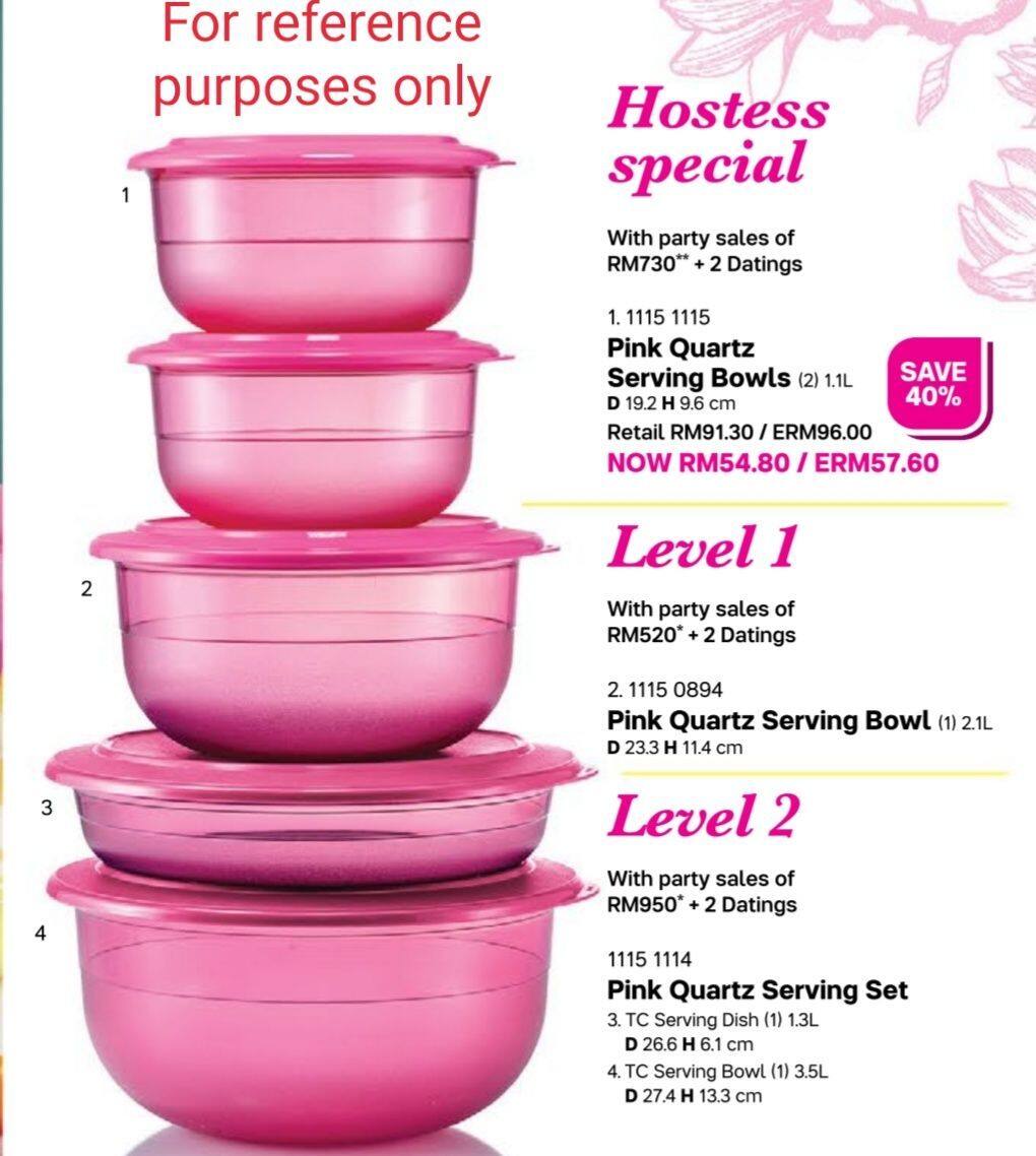 Harga Serving Bowl Tupperware Tupperware Pink Quartz Serving Bowls