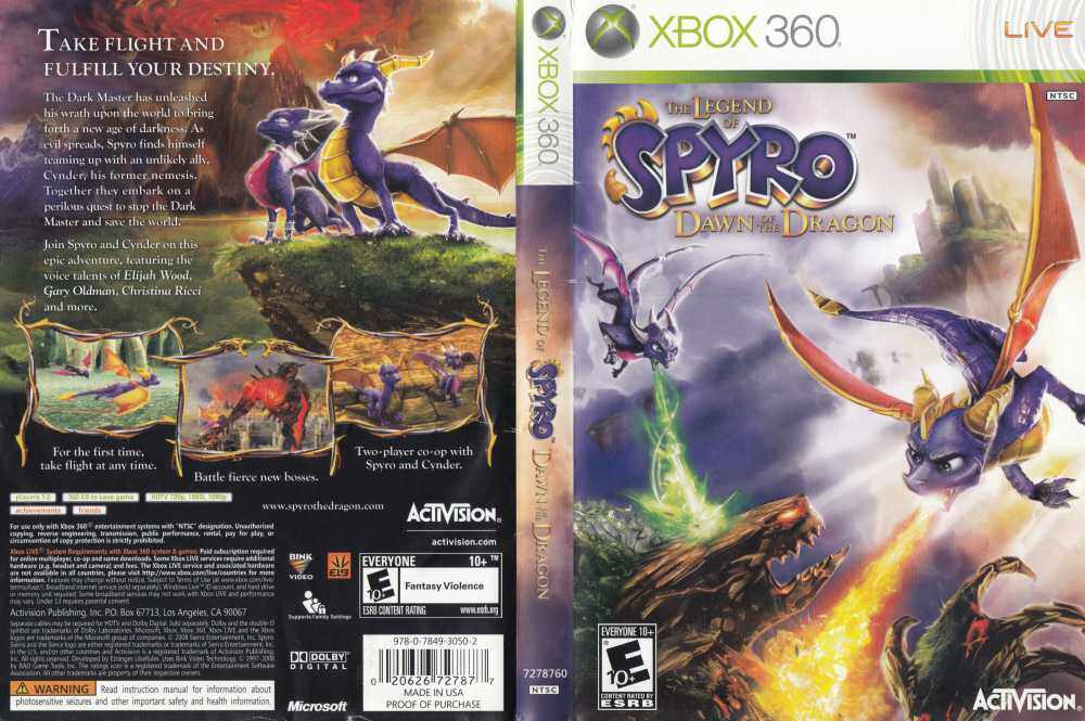 Aannemelijk Regelen knal XBOX 360 The Legend of Spyro Dawn of the Dragon | Lazada