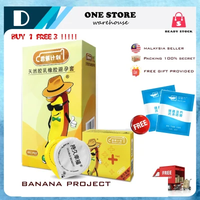 [Ready Stock] Banana Project 0.02mm Ultra Thin Delay Condom 10pcs FREE lubricants (Free 3 Delay Wipes)正品 香蕉计划 避孕套 0.02装超薄男用安全套防早泄