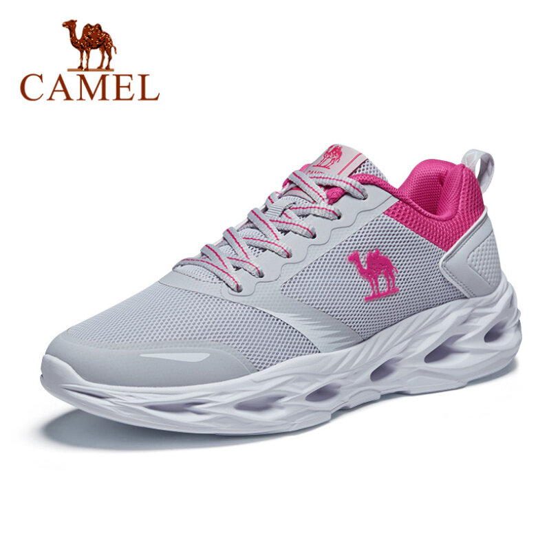 CAMEL giày thể thao chạy bộ bằng lưới thoáng khí với đế PU, có dây buộc cho nữ - INTL giá rẻ