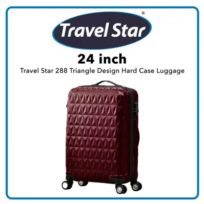 Travel Star 288 Triangle Design Hard Case Luggage Bagasi 24 Inches