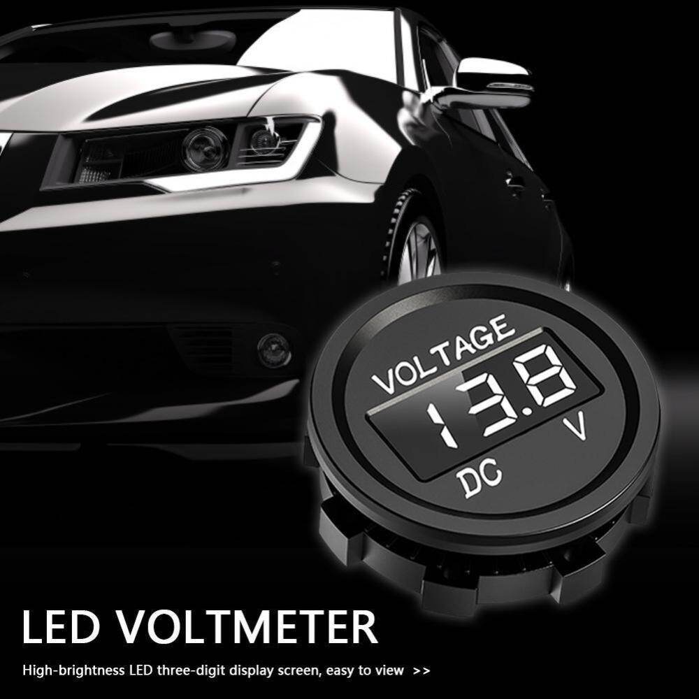D1 xe xe máy 12-24V bảng điều khiển kỹ thuật số vôn kế màn hình LED Vôn kế