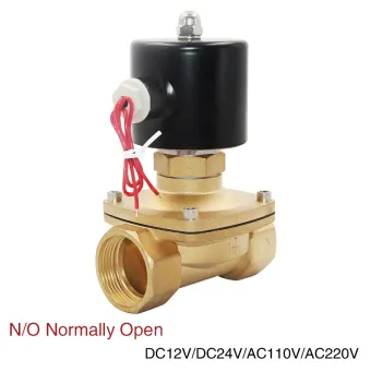 1//4 3//8 1//2 3//4 1 2 Brass Electric Solenoid Valve DC12V DC24V AC220V 110V Normally Closed Solenoid Valve For Water Oil Air