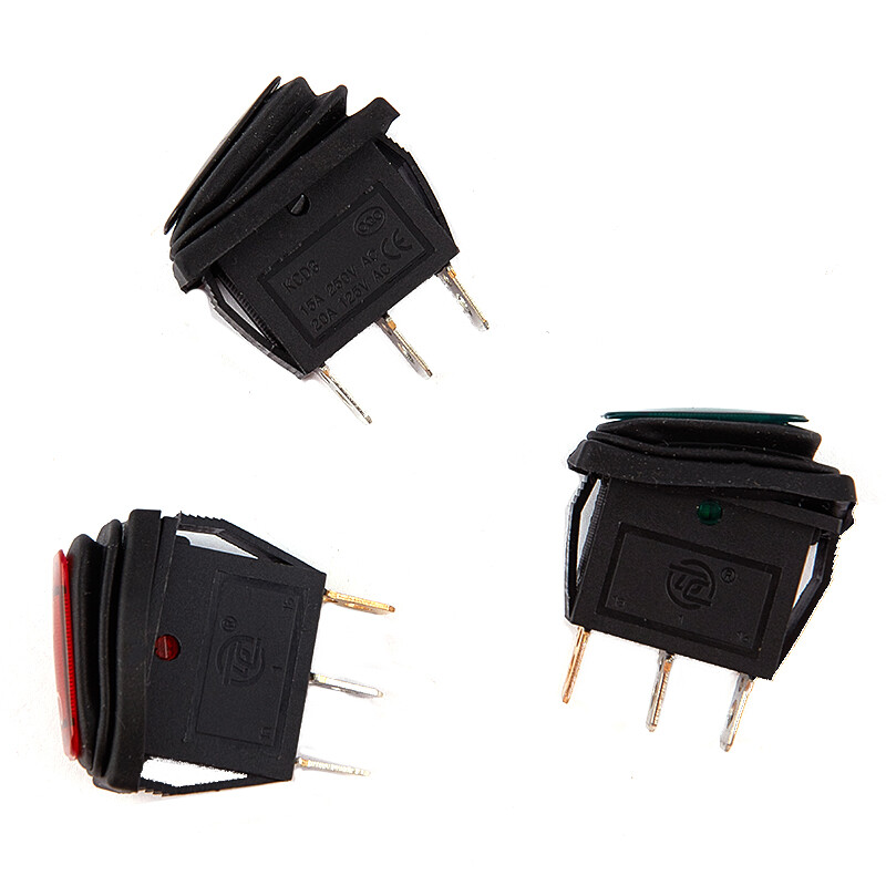 KCD3 Silicone Waterproof Dust-proof Oil-proof Power Rocker Switch 2 ...