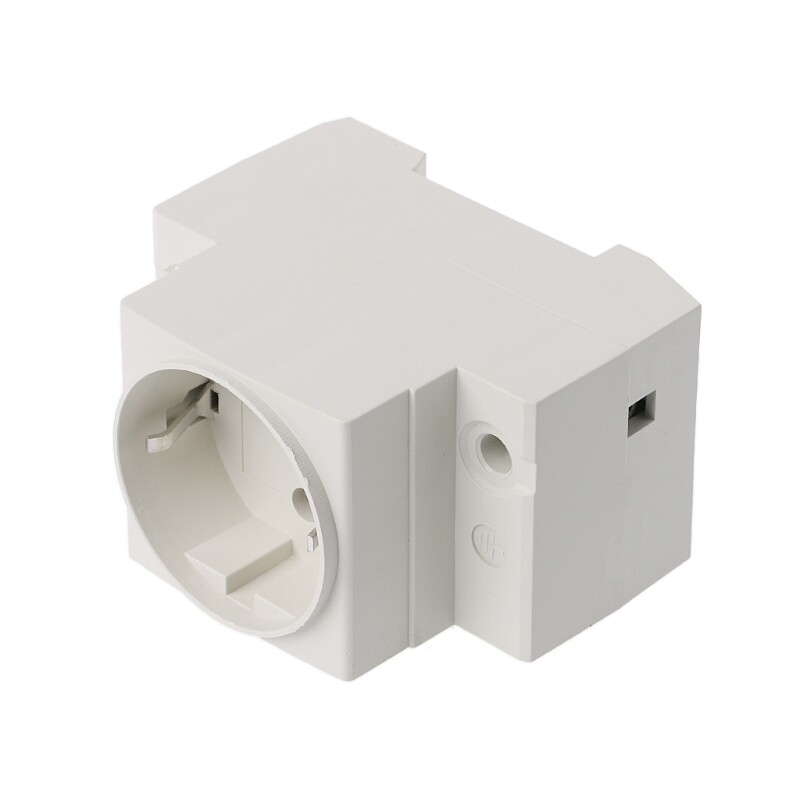 EU Type 35mm DIN Rail Mount AC Power Socket 16A 250V AC Connector
