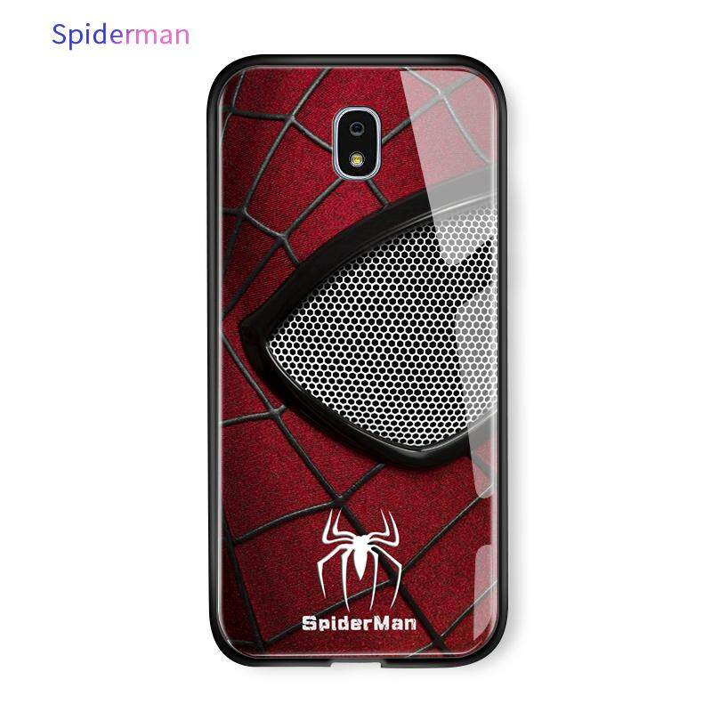 Marvel Avengers Superhero Ironman Spiderman Shockproof Casing Ponsel Kembali Penutup Kaca untuk Samsung Galaxy J7 Pro Case TPU Kesing Pelindung Penutup