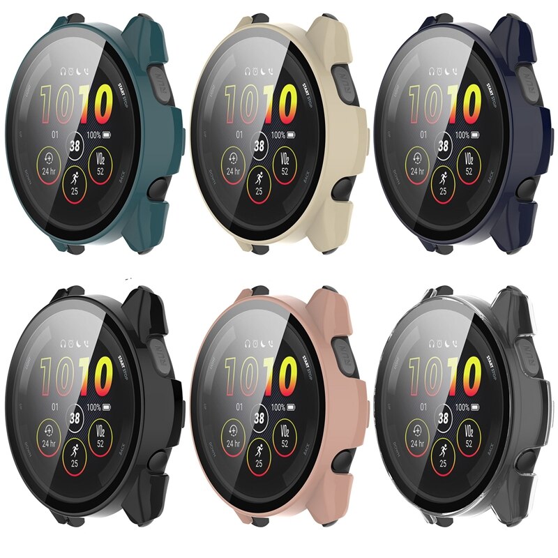 PC Bảo Vệ Trường Hợp Glass Đối Với Garmin Forerunner 265 Đồng Hồ Thông Minh Bumper Miếng Bảo Vệ Màn Hình Cho Garmin Forerunner 265 265 S Bìa