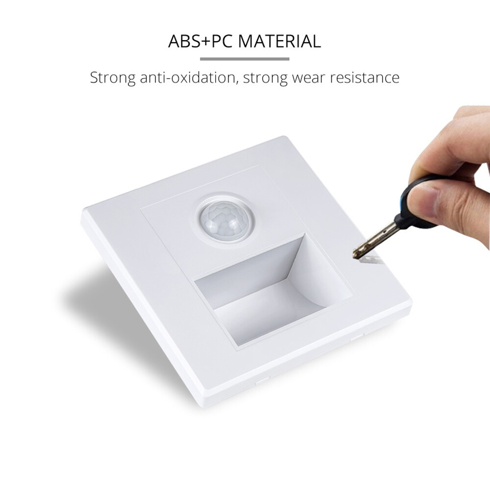 180-240V Night Light Smart Light PIR Motion Detector Sensor LED Stair Light Recessed Step Light Ladder Wall Light Kitchen Foyer
