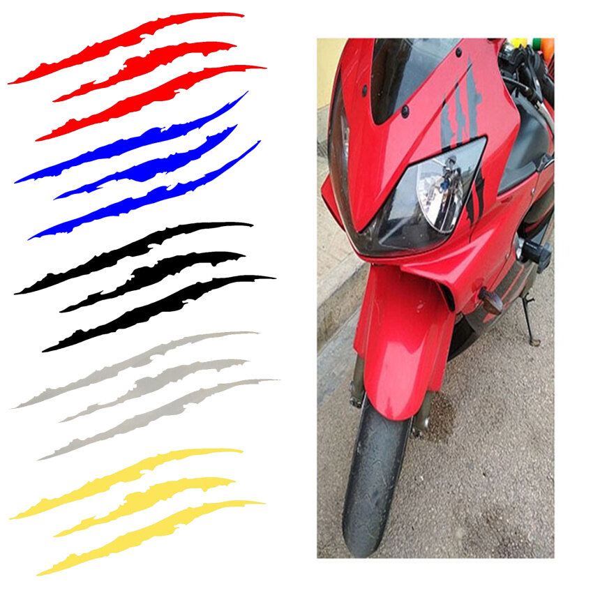 【High Quality+In Stock】Car Styling Ghost Claw Scratch Stripe Marks Headlight Decal Vinyl Decal Auto Body Decorative Stickers PET Carving Vinyl Decal