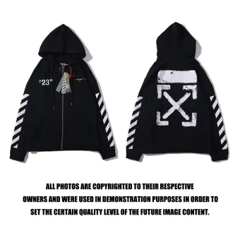 off white hoodie white stripes