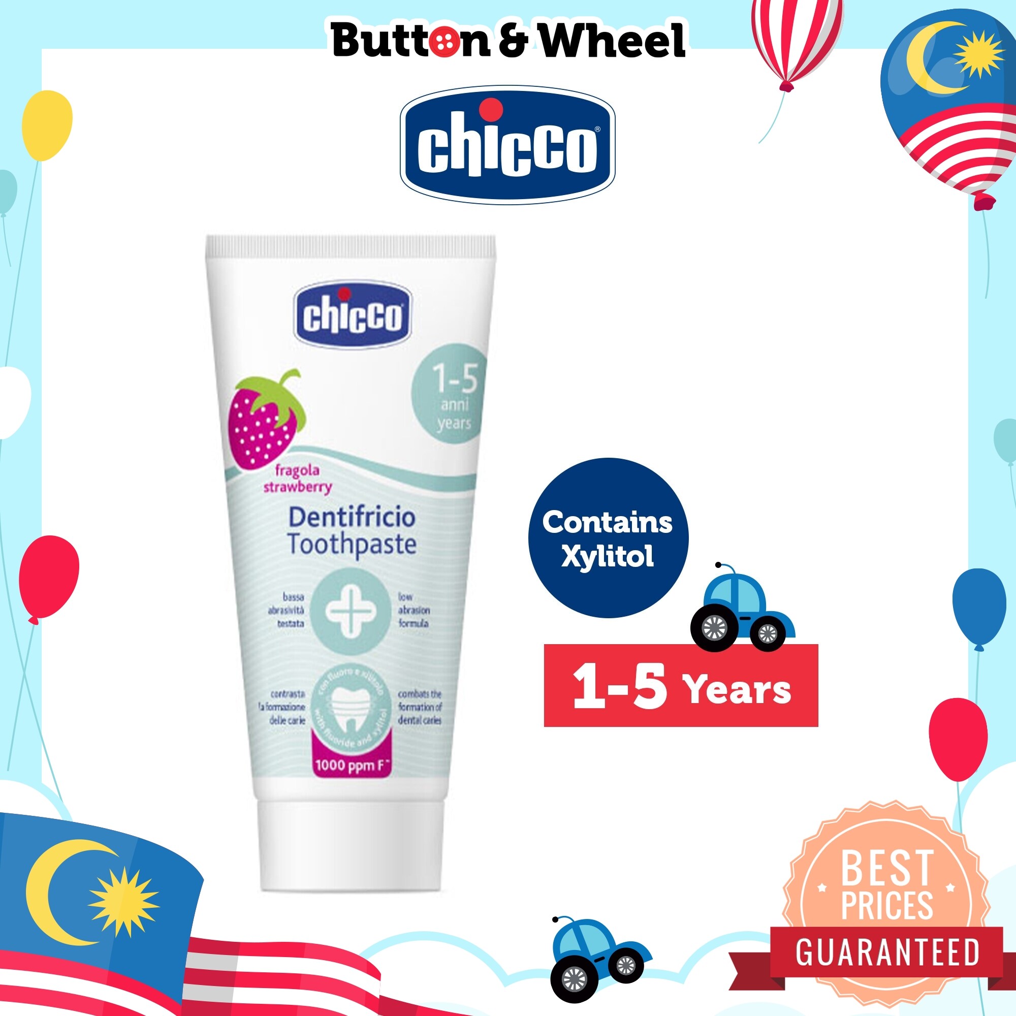 Chicco Toothpaste Strawberry 50ml (Expiry Date 12/2023) Lazada