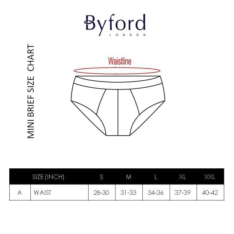 5 Pcs) Byford Men Brief 100 Cotton Men Underwear Assorted Colours
