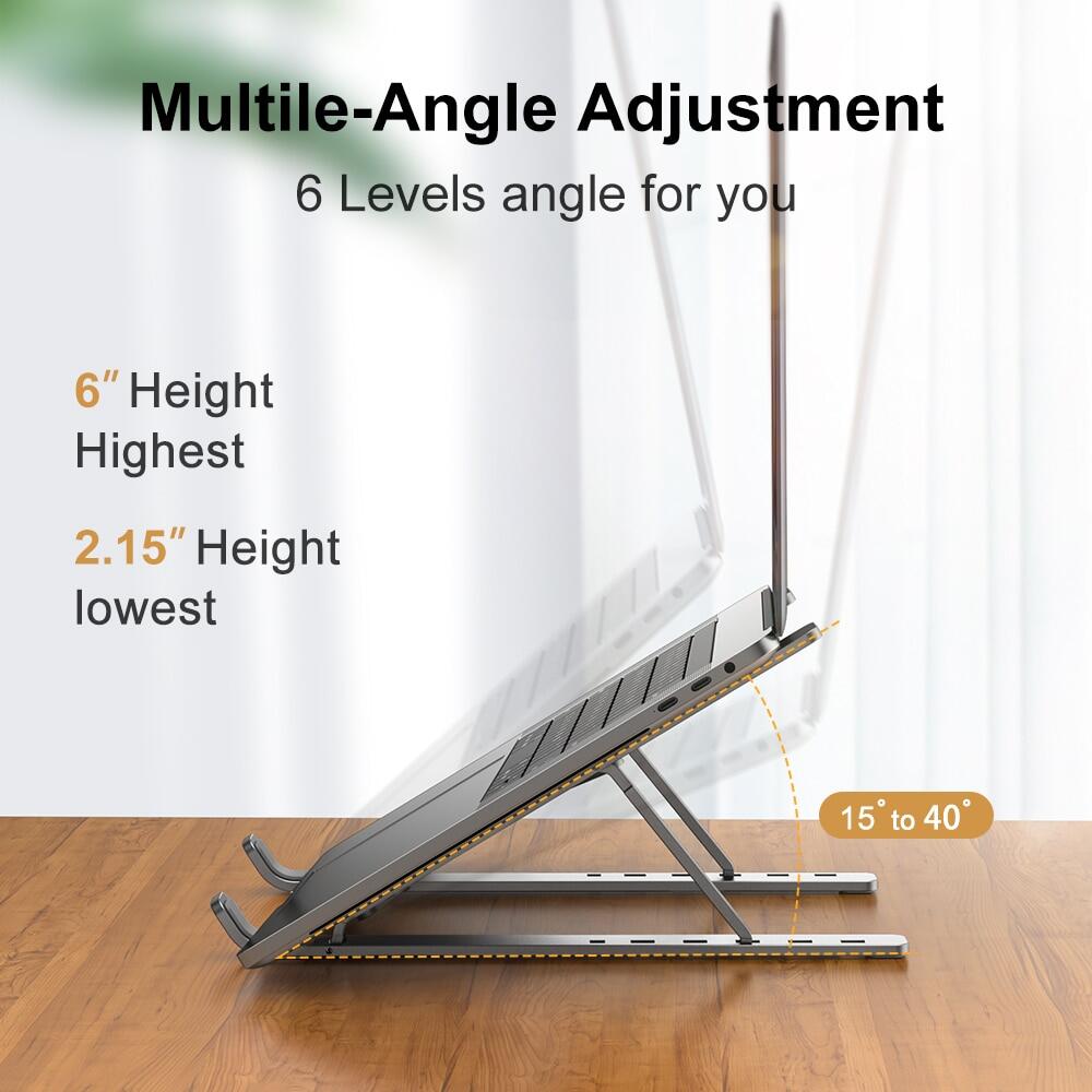 Bracket Laptop Stand Support Aluminum Notebook Portable Base Holder Macbook Stand For Lap Top Adjustable Accessories Computer PC