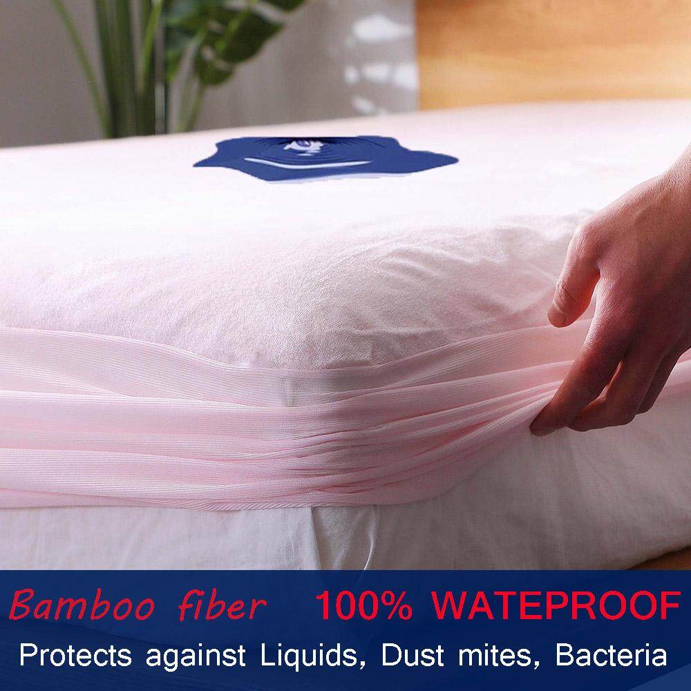 100/% WATERPROOF TERRY TOWEL MATTRESS PROTECTOR COTTON EXTRA DEEP FITTED SHEET