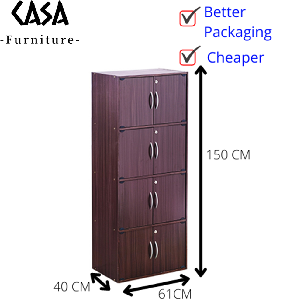CASA Bookshelf Cabinet Storage Book shelf rack book shelf with door ...