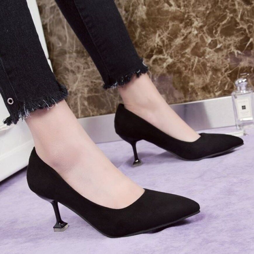 Giày Gắn Kim Cương Giả Nữ Sinh Viên 2020 Phiên Bản Hàn Quốc Của Giày Cao Gót Mới Nữ Stiletto Cat Gót Nhọn Giày Đơn Nữ Giày Đám Cưới Màu Đỏ giá rẻ