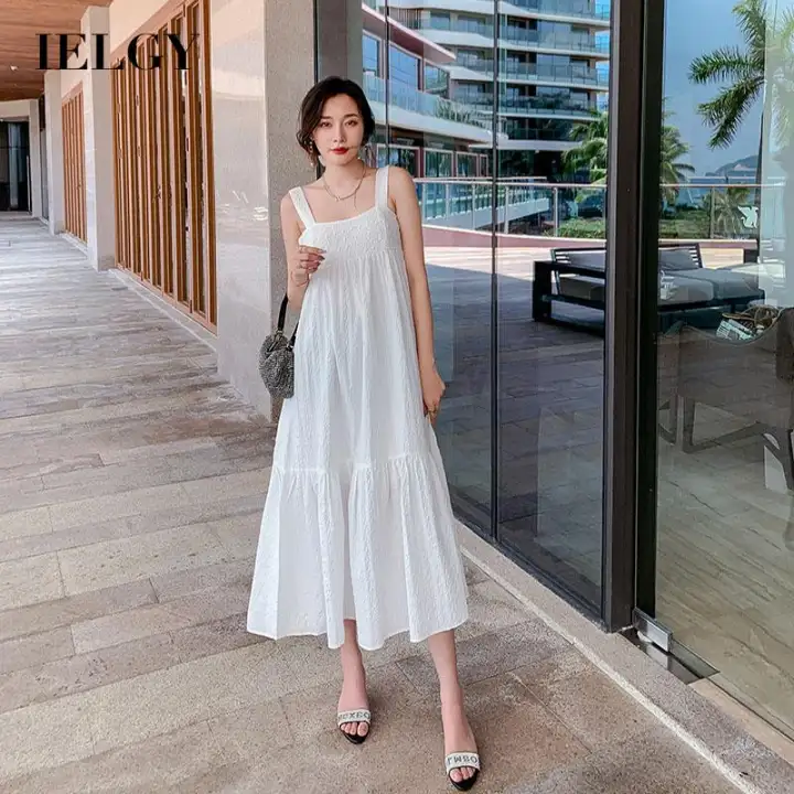 Long Stitching Beach Suspenders French 