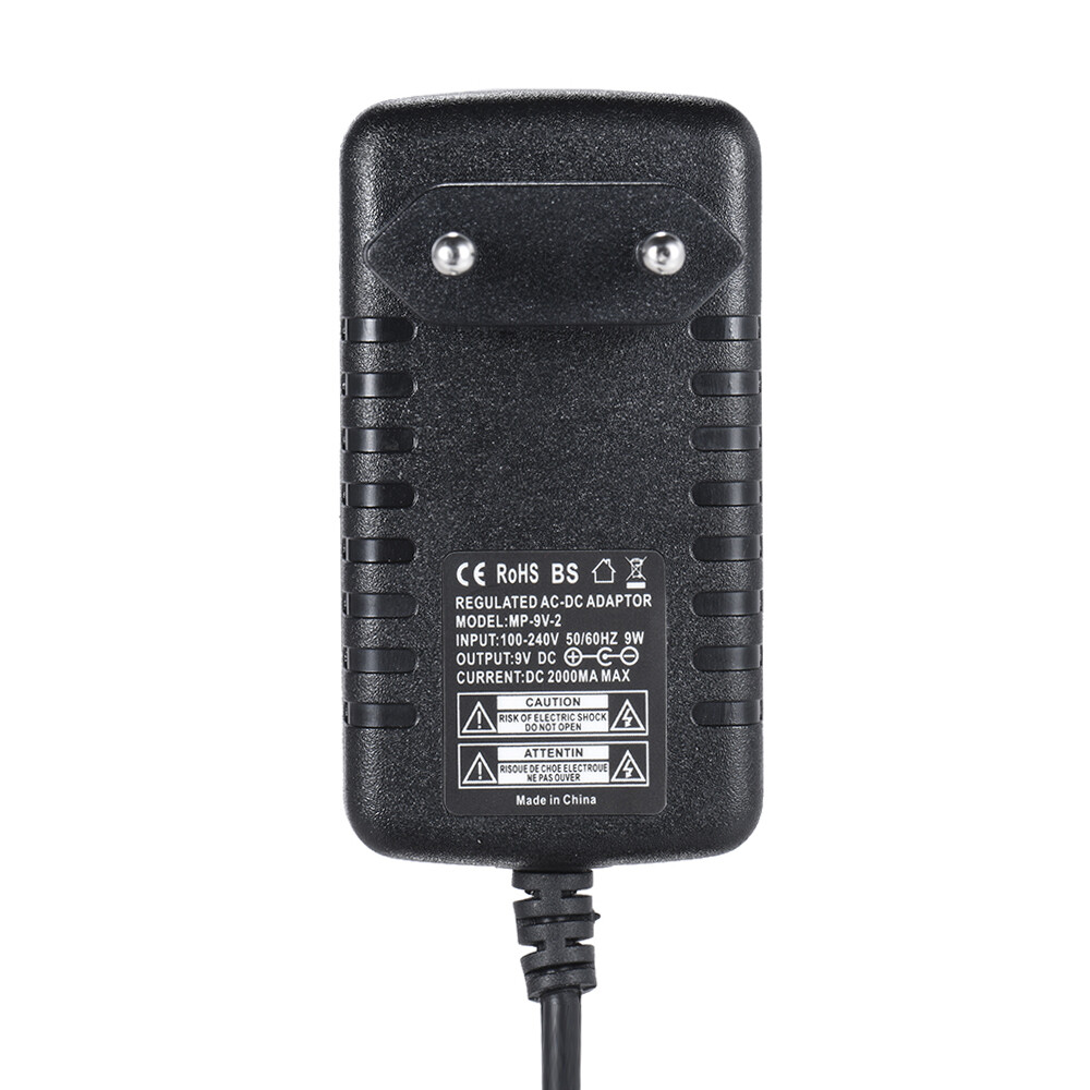 Bộ Chuyển Đổi 9V 2A Bộ Chuyển Đổi Nguồn Điện Cho Đầu Vào Hiệu Ứng Đàn Ghi Ta Bass 100 ~ 240V Rắc Cắm Châu Âu
