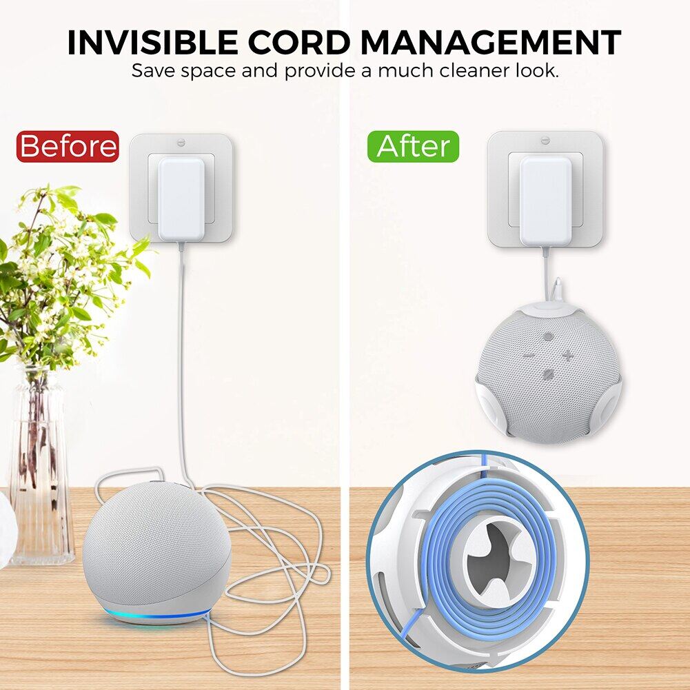 For Echo Dot 5/4 Wall Mount Holder Speaker Bracket For Amazon Alexa Echo Dot 4 Generation Smart Bluetooth Speaker Hanger Stand