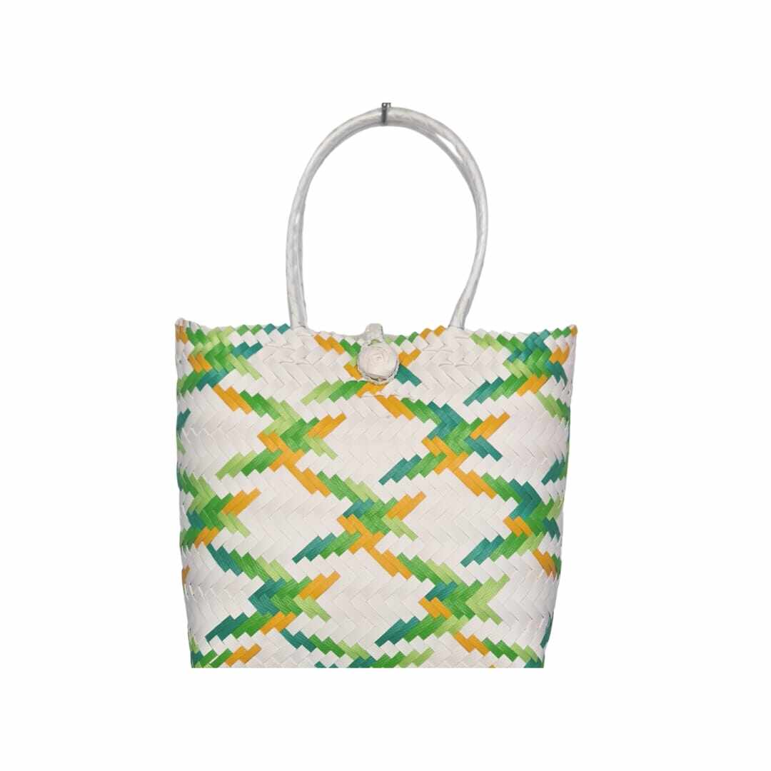 Beg Anyaman Sarawak Tote Bag Women Motif Burung Pvc Bakul Anyaman Handmade Wanita Penan