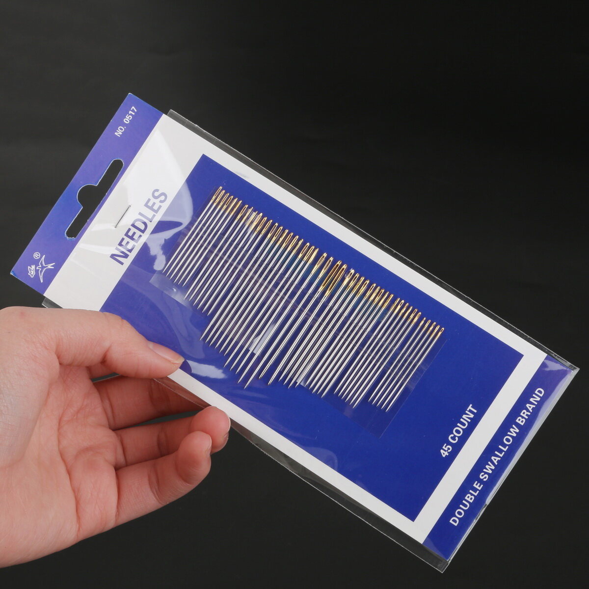 45pcs Multi-size Gold Tail Sewing Needles Hand Sewing Needle Home Pins Set DIY Patches Crafts Hand Embroidery Sewing Tools