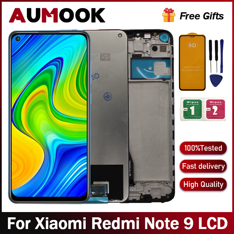 6.53" original for redmi note 9 lcd display touch digitizer assembly replacement part with frame for redmi m2003j15sc m2003j15sg m2003j15ss lcd screen