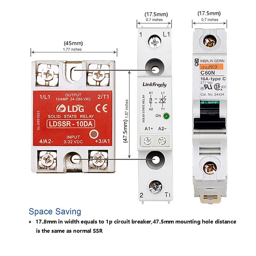 Tra23d25 25a Mini Smart Auto Solid State Relay Module Dc To Ac 3v 3.3v 5v 12v 24vdc In Out 24-280vac Voltage Ssr Relay Board