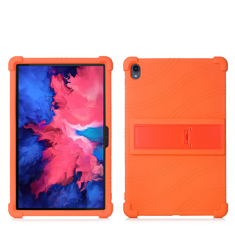 Real shockproof protective cover for lenovo tab p11 plus tb-j606f j606n xiaoxin pad plus tb-j607f soft silicone case bracket