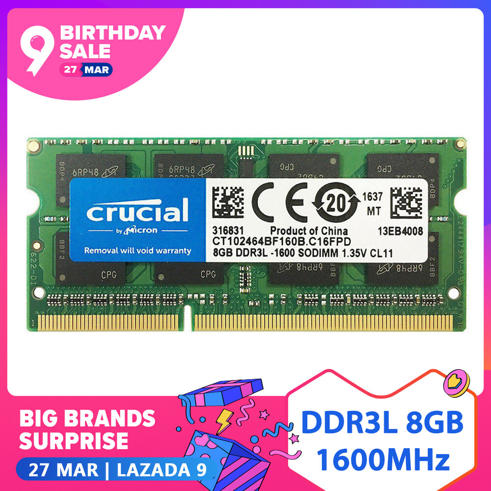 หน่วยความจำขนาดใหญ่8GB DDR3 1600MHz 1.35V หน่วยความจำแล็ปท็อป PC3L-12800 204Pin SODIMM แรมความจำ DDR3L โมดูลหน่วยความจำ