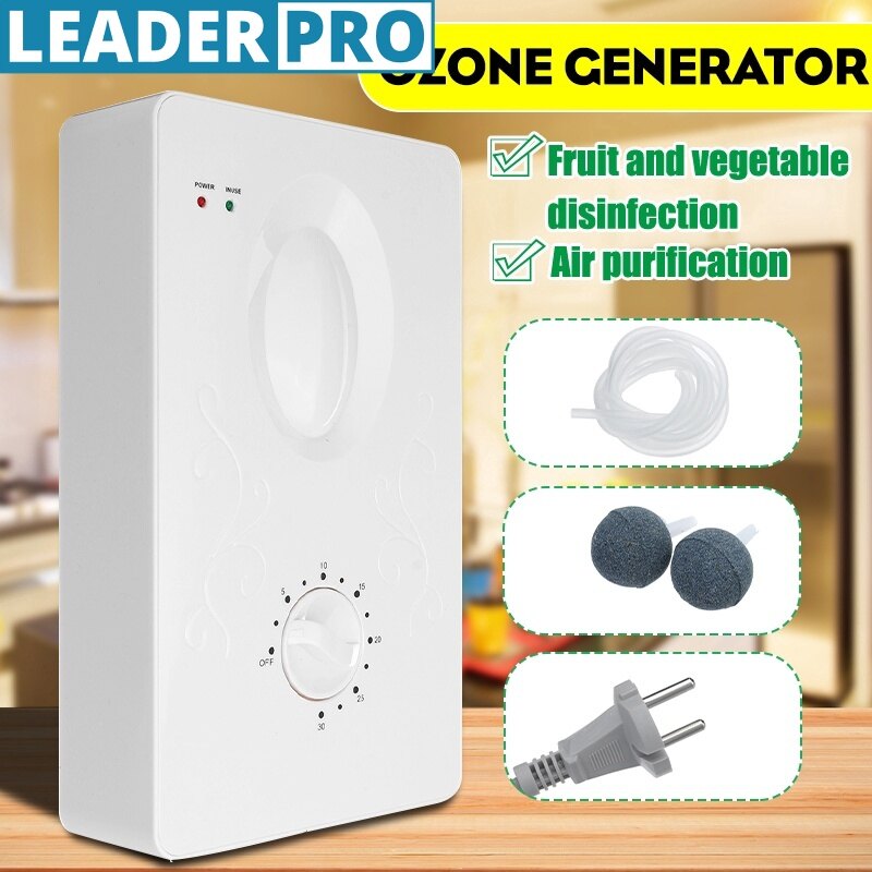 400mg/h Air Ozonizer Air Purifier Home Deodorizer Ozone Ionizer Generator Sterilization Germicidal Filter Disinfection