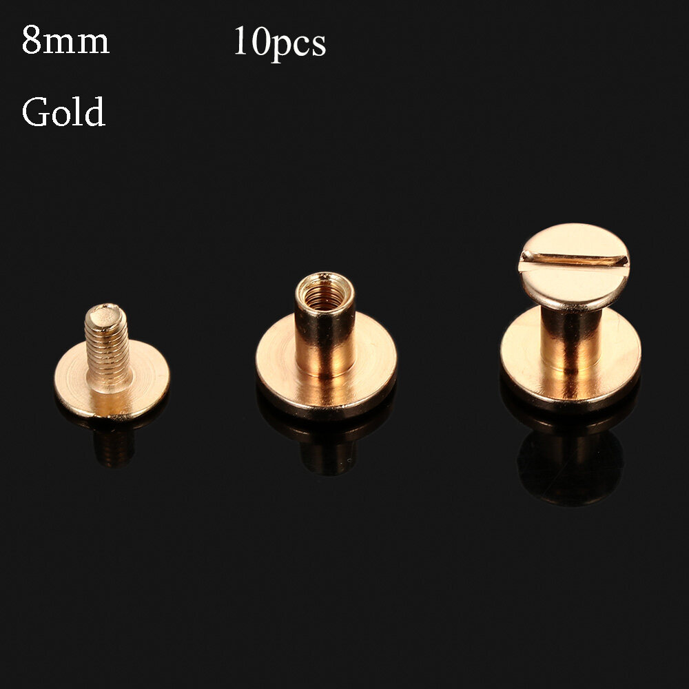 Solid Nail Bolt Strap Rivets Screw Leather Craft Round Head Screws
