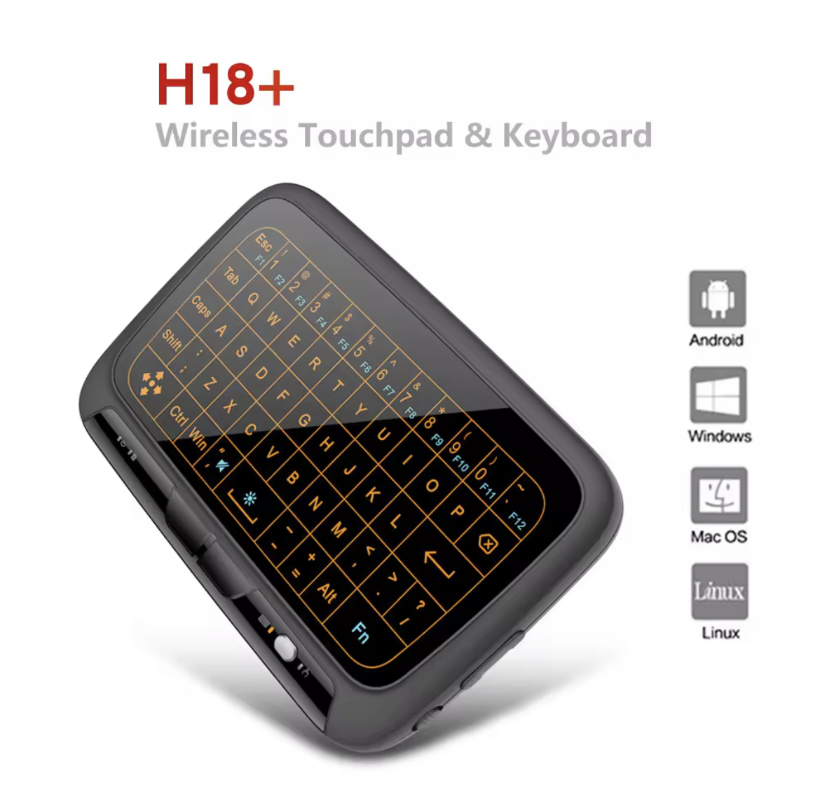 Okok 2 4ghz mini wireless keyboard h18 h18 touchpad combo with 3 level