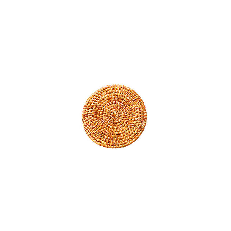 Houseeker Handmade Rattan Coasters Cup Pad Tea Mats Coaster Cup Potholders Table Mats Bowl Mats