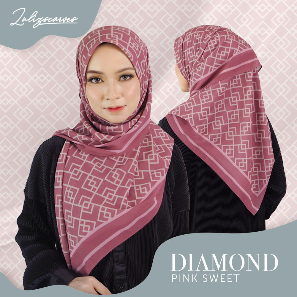 Bawal Tudung Diamond 50x50   Hot Item  New Design 