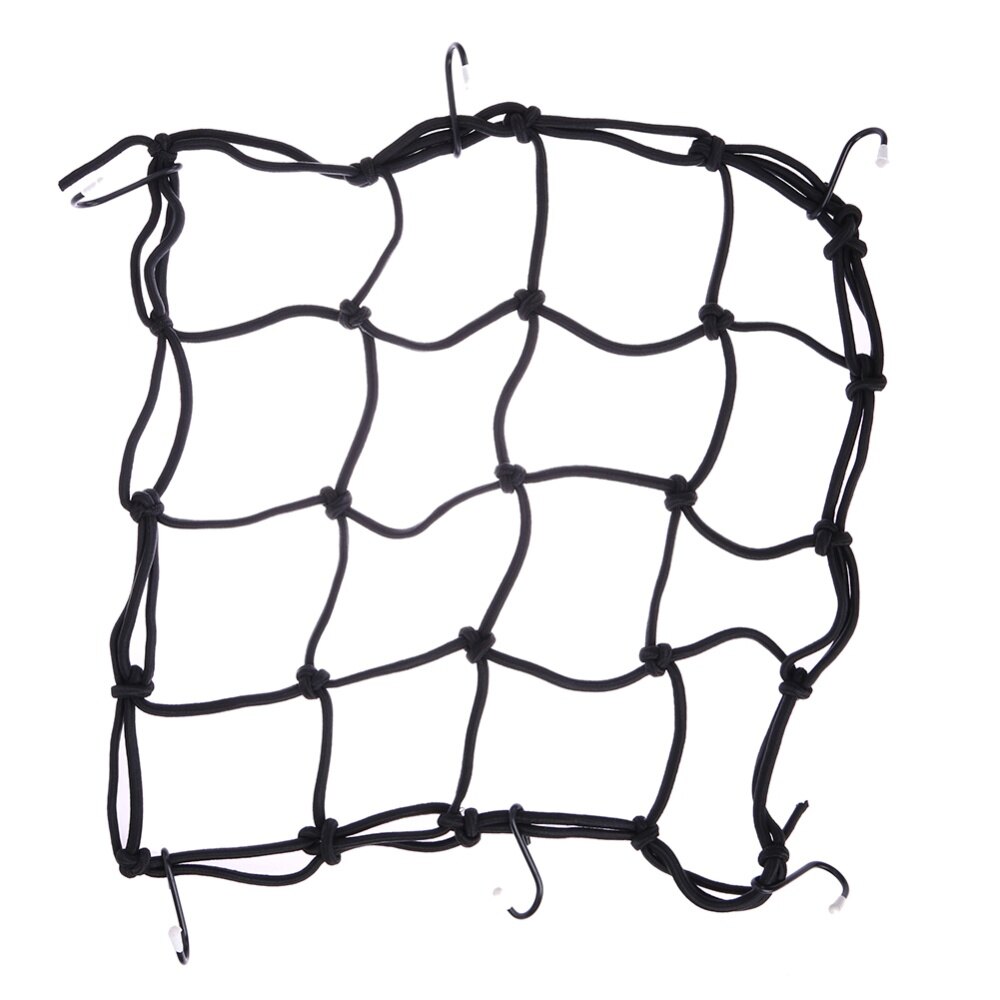 30*30cm Motorcycle 6 Hooks Hold Down Fu el Tank Luggage Net Mesh Web Bungee