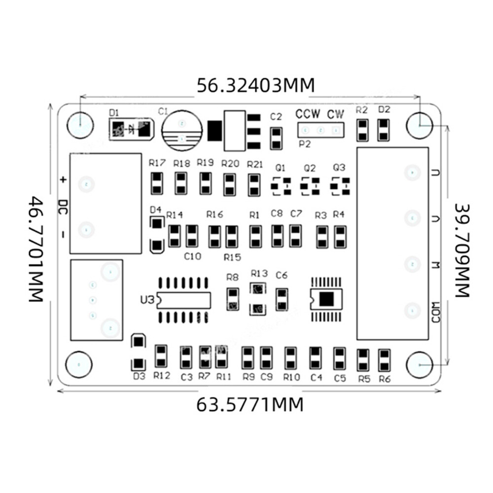 DC 7V-12V Brushless Motor Drive Board Speed Control Board Motor Controller Module