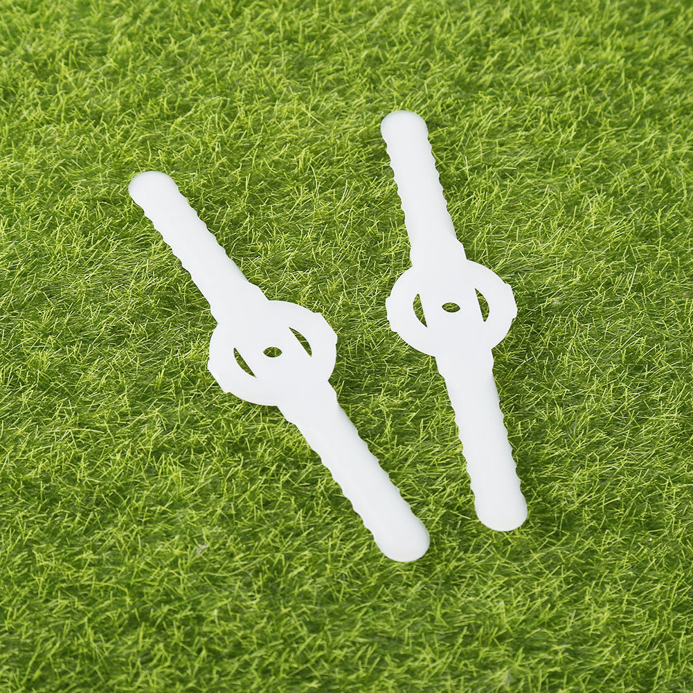 10pcs Plastic Electric Lawn Mower Blade Cutter Replacement Blades White