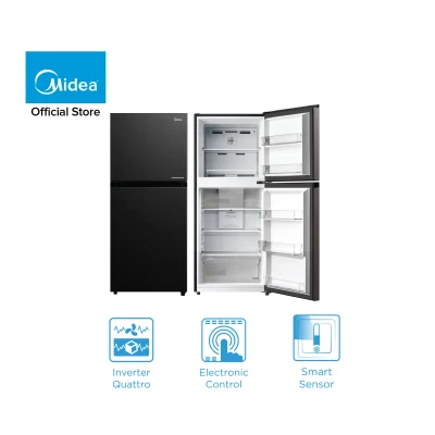 Midea MDRT307MTB28-MY Gross 240L 2 Doors Inverter Quattro Refrigerator / Fridge / Peti Sejuk