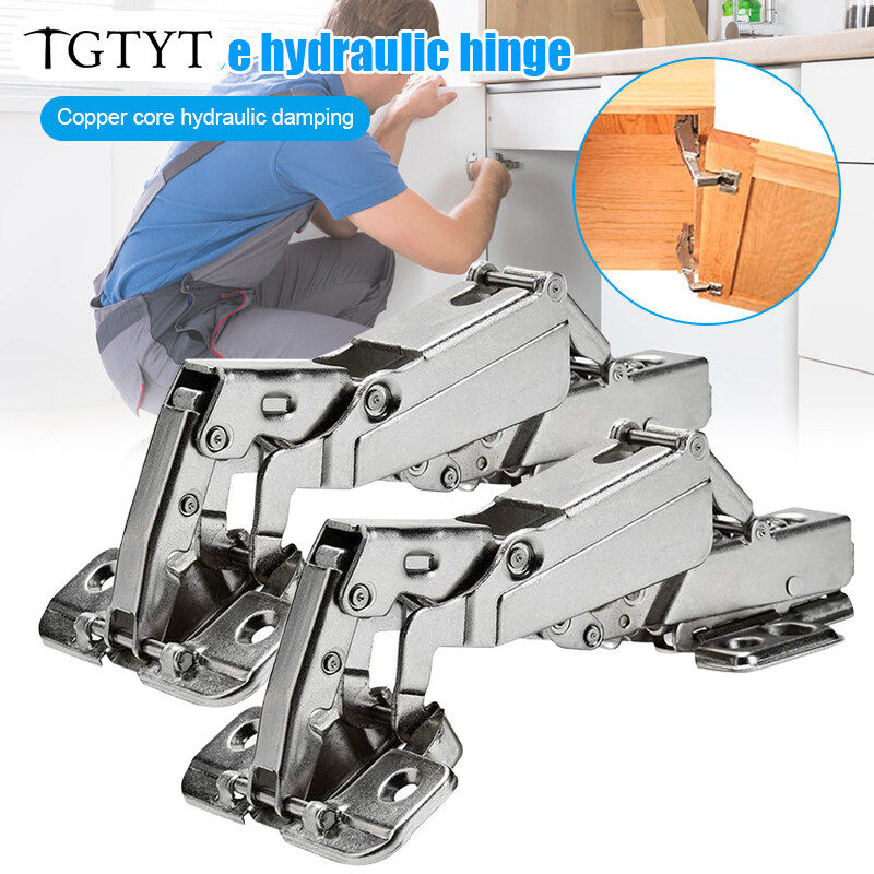 2pcs 175 Degree Hinges Frameless Doors Hinges Concealed