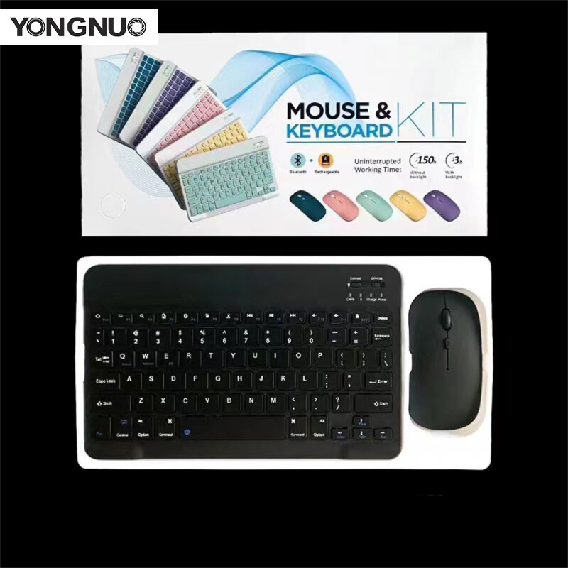 Mini Wireless Bluetooth-compatible Keyboard Mouse Set Rechargeable Compatible For Android Ios Windows