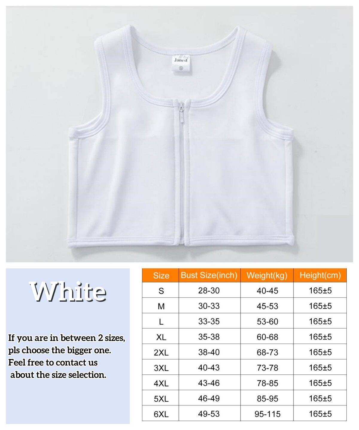 Bandage Chest Binder Front Zipper Short Breathable Breast Binder 3 Colors Tomboy Cosplay Flat Visual Impression Plus Sizes Available For Women