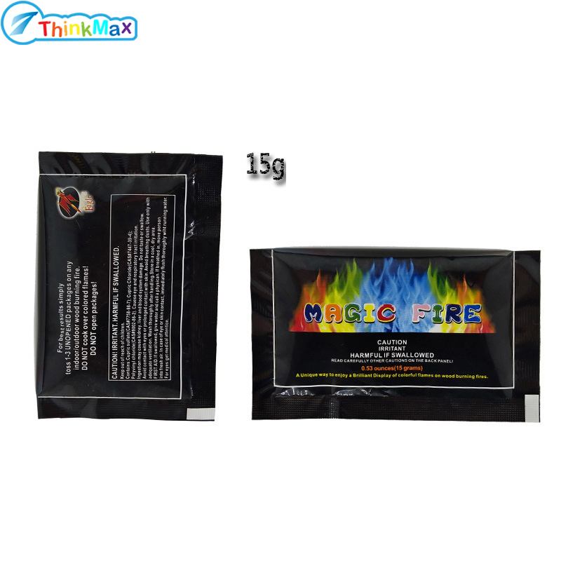 THINKMAX Magical Fire Colored Flame Agent Magic Flames Color Changing Powder Beach Party Bonfire Fireplace Fun Colorful Fire